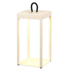 Sotra IP54 Indoor / Outdoor Rechargeable LED Touch Table Lamp, 3000K, Beige by Telbix, a Table & Bedside Lamps for sale on Style Sourcebook