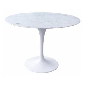 Ex Display - Tulip 120cm Round Marble Dining Table - Aluminium by Interior Secrets - AfterPay Available by Interior Secrets, a Dining Tables for sale on Style Sourcebook