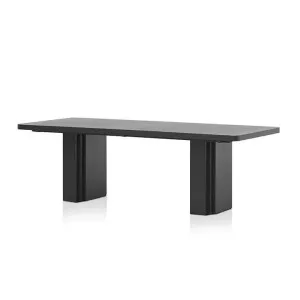 Kathleen 2.4m Elm Dining Table - Full Black by Interior Secrets - AfterPay Available by Interior Secrets, a Dining Tables for sale on Style Sourcebook