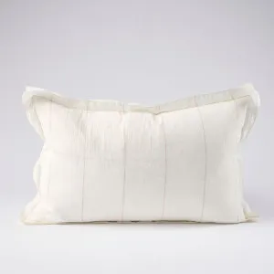 Carter Linen Cushion - Off White w' Natural Stripe | Cover Only / 50x50cm | Eadie Lifestyle by Eadie Lifestyle, a Cushions, Decorative Pillows for sale on Style Sourcebook