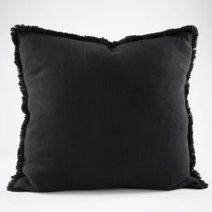 Luca® Boho Linen Cushion - Black | Cover Only / 40x60cm | Eadie Lifestyle by Eadie Lifestyle, a Cushions, Decorative Pillows for sale on Style Sourcebook