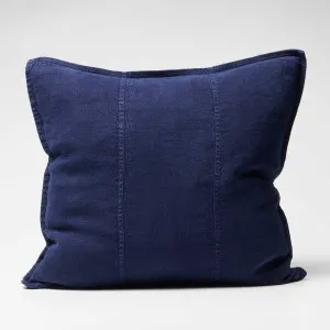 Luca® Linen Outdoor Cushion - Navy | Filled Cushion / 60x60cm | Eadie Lifestyle by Eadie Lifestyle, a Cushions, Decorative Pillows for sale on Style Sourcebook