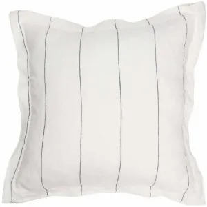 Carter Linen Cushion - Off White w' Charcoal Stripe by Eadie Lifestyle, a Cushions, Decorative Pillows for sale on Style Sourcebook