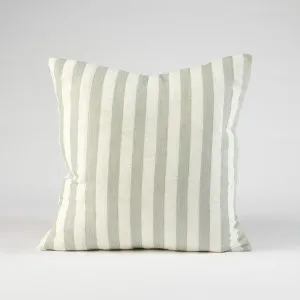 Santi Linen Cushion - Off White/Pistachio Stripe  | Cover Only / 50x50cm (pre order) | Eadie Lifestyle by Eadie Lifestyle, a Cushions, Decorative Pillows for sale on Style Sourcebook