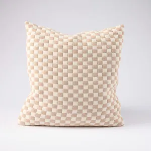 Gambit Cushion - Off White/Nutmeg | Filled Cushion / 60x60cm | Eadie Lifestyle by Eadie Lifestyle, a Cushions, Decorative Pillows for sale on Style Sourcebook