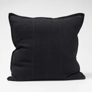 Luca® Linen Cushion - Black | Filled Cushion / 60x60cm | Eadie Lifestyle by Eadie Lifestyle, a Cushions, Decorative Pillows for sale on Style Sourcebook