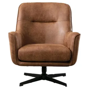 Kathleen Commercial Grade Faux Leather Swivel Armchair, Tan by Brighton Home, a Chairs for sale on Style Sourcebook