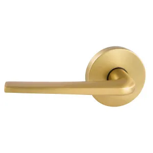 Avant with QuickFix Sierra Passage Lever Set in Satin Brass by Gainsborough, a Door Hardware for sale on Style Sourcebook
