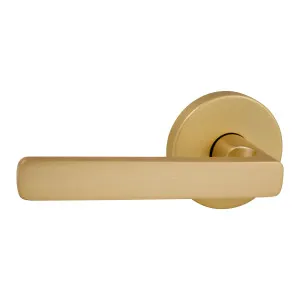 Avant with QuickFix Rivera Passage Lever Set in Satin Brass by Gainsborough, a Door Hardware for sale on Style Sourcebook