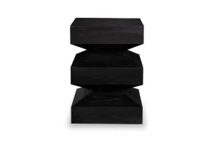 Totem Side Table, Black, by Lounge Lovers by Lounge Lovers, a Side Table for sale on Style Sourcebook