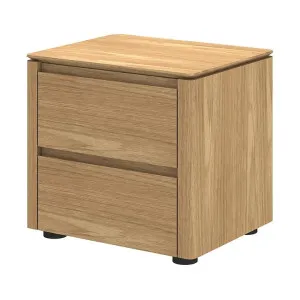 Norris Bedside Table - Natural Oak by Interior Secrets - AfterPay Available by Interior Secrets, a Bedside Tables for sale on Style Sourcebook