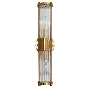 Hunter Metal & Glass Tube Wall Sconce, 2 Light, Brass by Cozy Lighting & Living, a Wall Lighting for sale on Style Sourcebook