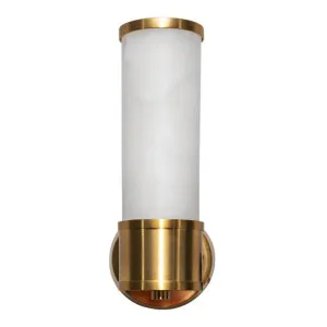 Shaffer Alabaster & Metal Wall Sconce by Cozy Lighting & Living, a Wall Lighting for sale on Style Sourcebook