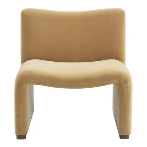 Beau Velvet Fabric Occasional Chair, Ochre by Cozy Lighting & Living, a Chairs for sale on Style Sourcebook