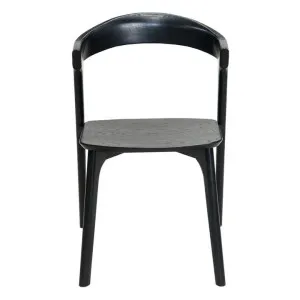 Inesse Oak Timber Dining Chair, Set of 2, Black by Cozy Lighting & Living, a Dining Chairs for sale on Style Sourcebook