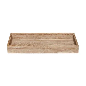 Odin Travertine Stone Tray, Medium by Cozy Lighting & Living, a Trays for sale on Style Sourcebook