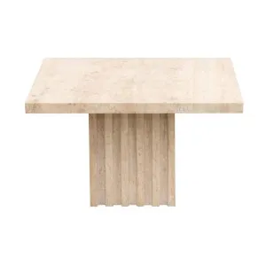 Atlas Travertine Stone Square Coffee Table, Small by Cozy Lighting & Living, a Coffee Table for sale on Style Sourcebook