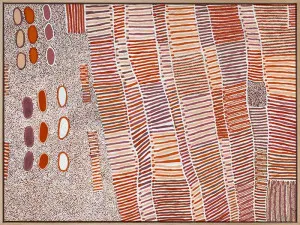Lupul Jukurrpa Red Canvas Art Print by Urban Road, a Aboriginal Art for sale on Style Sourcebook
