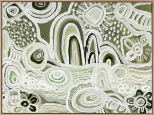 River Country Green Canvas Art Print by Urban Road, a Aboriginal Art for sale on Style Sourcebook