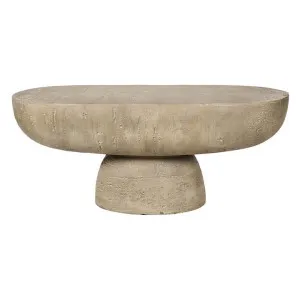 Logan Cement Oblong Pedestal Coffee Table by Philbee Interiors, a Coffee Table for sale on Style Sourcebook