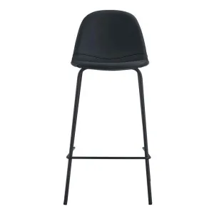 Luca Leatherette Counter Stool, Set of 2, Black / Black by Room Life, a Bar Stools for sale on Style Sourcebook