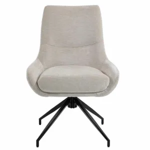 Conor Fabric Swivel Dining Chair, Beige by Blissful Nest, a Dining Chairs for sale on Style Sourcebook