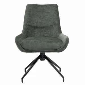 Conor Fabric Swivel Dining Chair, Moss by Blissful Nest, a Dining Chairs for sale on Style Sourcebook