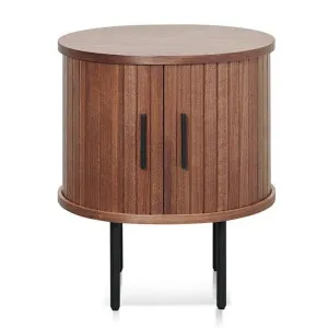 Alamein Wooden Round Side Table, Walnut by Conception Living, a Side Table for sale on Style Sourcebook