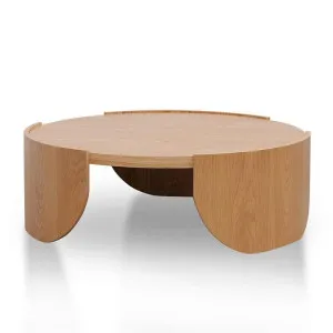 Kyle Wooden Round Coffee Table, 110cm, Natural by Conception Living, a Coffee Table for sale on Style Sourcebook