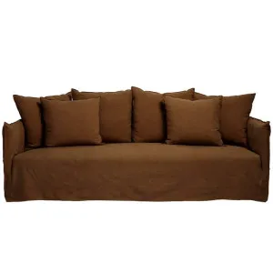 Como Linen Sofa Cocoa - 3 Seater by James Lane, a Sofas for sale on Style Sourcebook