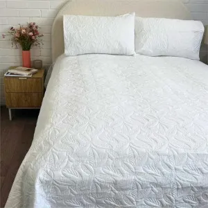 Morgan and Reid Eucalyptus White Coverlet Set by null, a Quilt Covers for sale on Style Sourcebook
