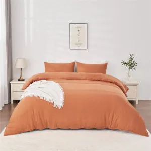 Linenova Pre-Washed Rust Quilt Cover Set by null, a Quilt Covers for sale on Style Sourcebook