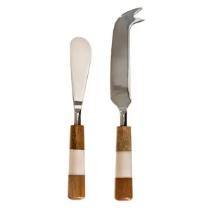 Cerro 2 Piece Timber Handled Stainless Steel Cheese & Pate Knife Set by Casa Uno, a Cutlery for sale on Style Sourcebook