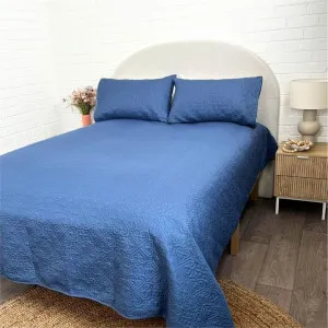 Morgan and Reid Spades Blue Coverlet Set by null, a Quilt Covers for sale on Style Sourcebook