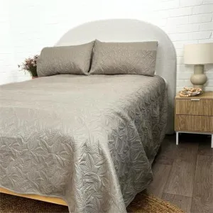 Morgan and Reid Eucalyptus Beige Sand Coverlet Set by null, a Quilt Covers for sale on Style Sourcebook