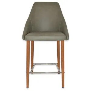 Stockholm Commercial Grade Pelle Fabric Counter Stool, Metal Leg, Sage / Light Oak by Eagle Furn, a Bar Stools for sale on Style Sourcebook