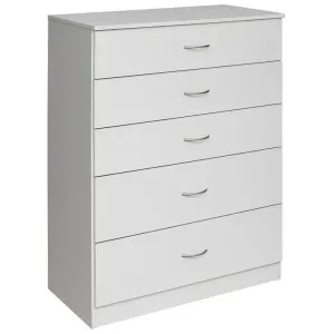Mission 5 Drawer Tallboy, White by EBT Furniture, a Dressers & Chests of Drawers for sale on Style Sourcebook
