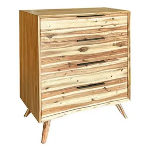 Denver Acacia Timber 4 Drawer Tallboy by Glano, a Dressers & Chests of Drawers for sale on Style Sourcebook
