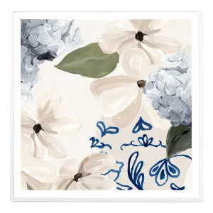 Botanic Blue 1 Framed Print in 69 x 69cm by OzDesignFurniture, a Prints for sale on Style Sourcebook