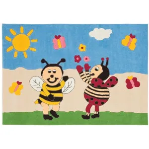 Arte Espina Bumble Bee and Lady Bird Hand Tufted Kids Rug, 160x110cm by Arte Espina, a Kids Rugs for sale on Style Sourcebook