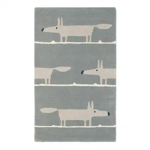 Scion Mr Fox Hand Tufted Designer Wool Rug, 200x140cm, Silver by Scion, a Kids Rugs for sale on Style Sourcebook