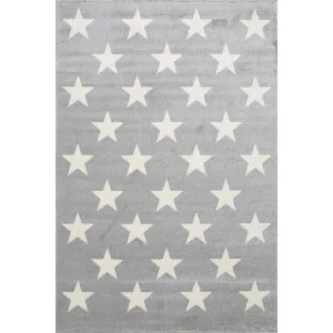 Piccolo Stars Turkish Made Kids Rug, 120x170cm, Grey by Phrear Rugs, a Kids Rugs for sale on Style Sourcebook