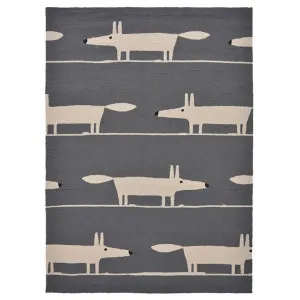Scion Mr. Fox Indoor / Outdoor Designer Rug, 180x120cm, Charcoal by Scion, a Kids Rugs for sale on Style Sourcebook