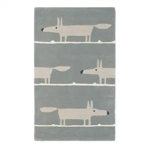 Scion Mr Fox Hand Tufted Designer Wool Rug, 150x90cm, Silver by Scion, a Kids Rugs for sale on Style Sourcebook