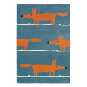 Scion Mr. Fox Hand Tufted Designer Wool Rug, 200x140cm, Denim by Scion, a Kids Rugs for sale on Style Sourcebook