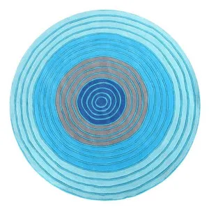 Ripple Kids Rug in Blue - 120x120cm by Rug Culture, a Kids Rugs for sale on Style Sourcebook