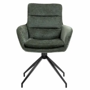 Frank Fabric Swivel Dining Armchair, Set of 2, Khaki Green by Blissful Nest, a Dining Chairs for sale on Style Sourcebook