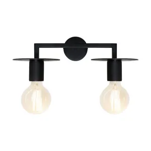 Inka Steel Double Wall Light, Black by Cougar Lighting, a Wall Lighting for sale on Style Sourcebook