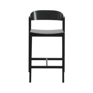 Moooi Commercial Grade Timber Counter Stool, Black by Cora Bona, a Bar Stools for sale on Style Sourcebook