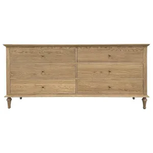 Emmerson II Oak Timber 6 Drawer Dresser, Weathered Oak by Manoir Chene, a Dressers & Chests of Drawers for sale on Style Sourcebook